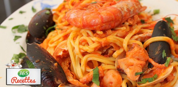 recette facile spaghetti aux fruits de mer