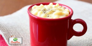 recette facile du Mug cake salé macaroni au fromage et champignons