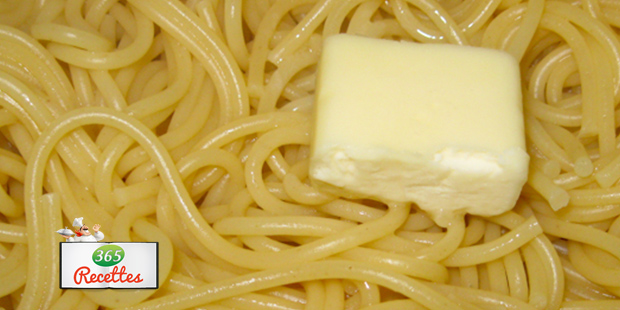 recette économique du spaghetti au beurre au micro-ondes