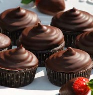 cupcake au chocolat et fraise