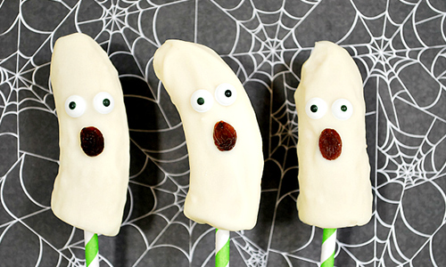 recette Halloween facile de fantômes en bananes
