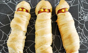 idée recette halloween : momie hot dog