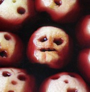 têtes de pommes pour Halloween