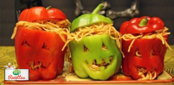 idée de repas pour halloween spaghetti